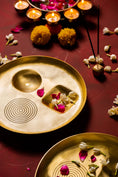 Load image into Gallery viewer, Prātah | The Dawn Ritual | Pooja Brass Thali & Bell