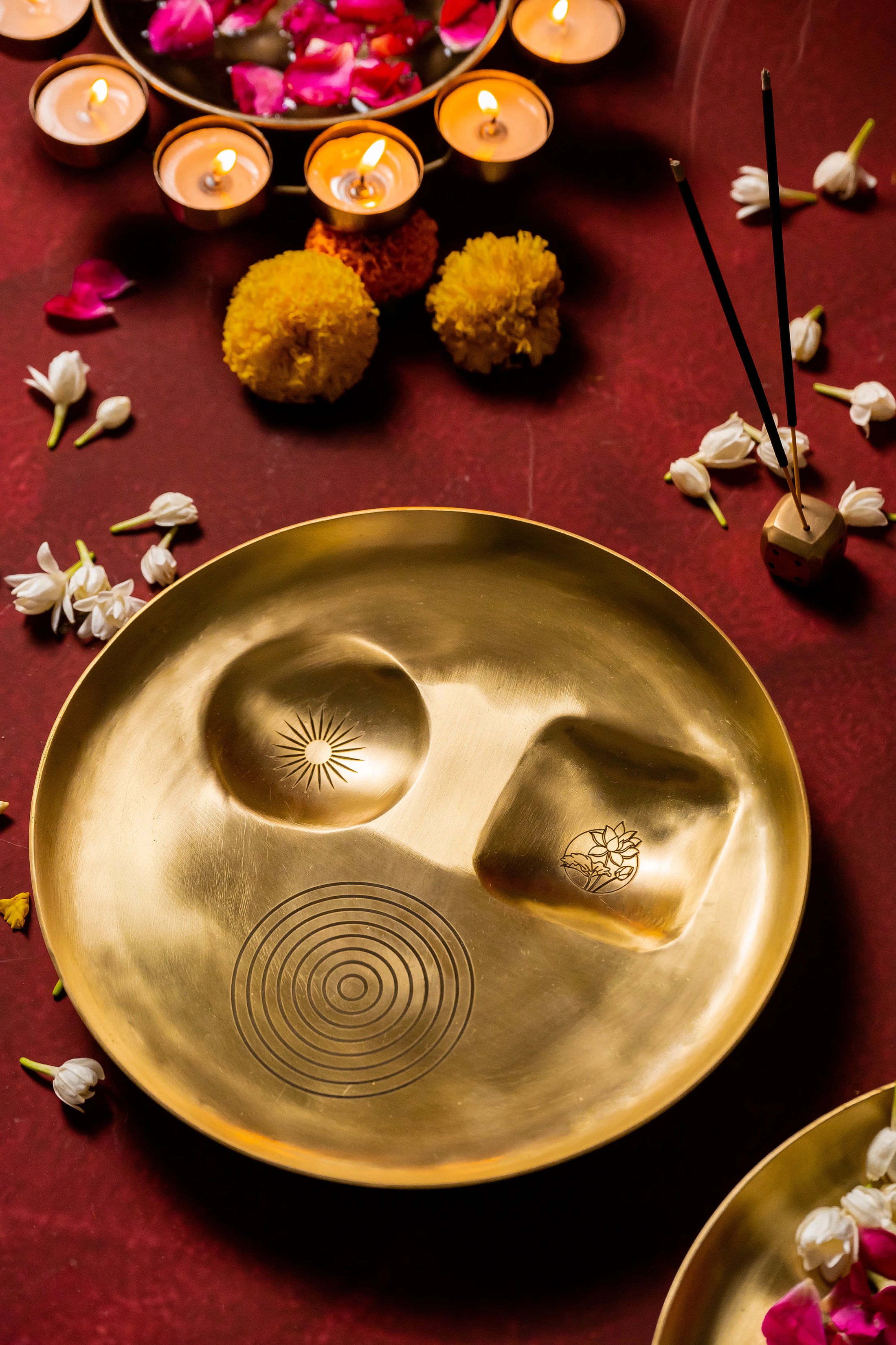 Prātah | The Dawn Ritual | Pooja Brass Thali & Bell