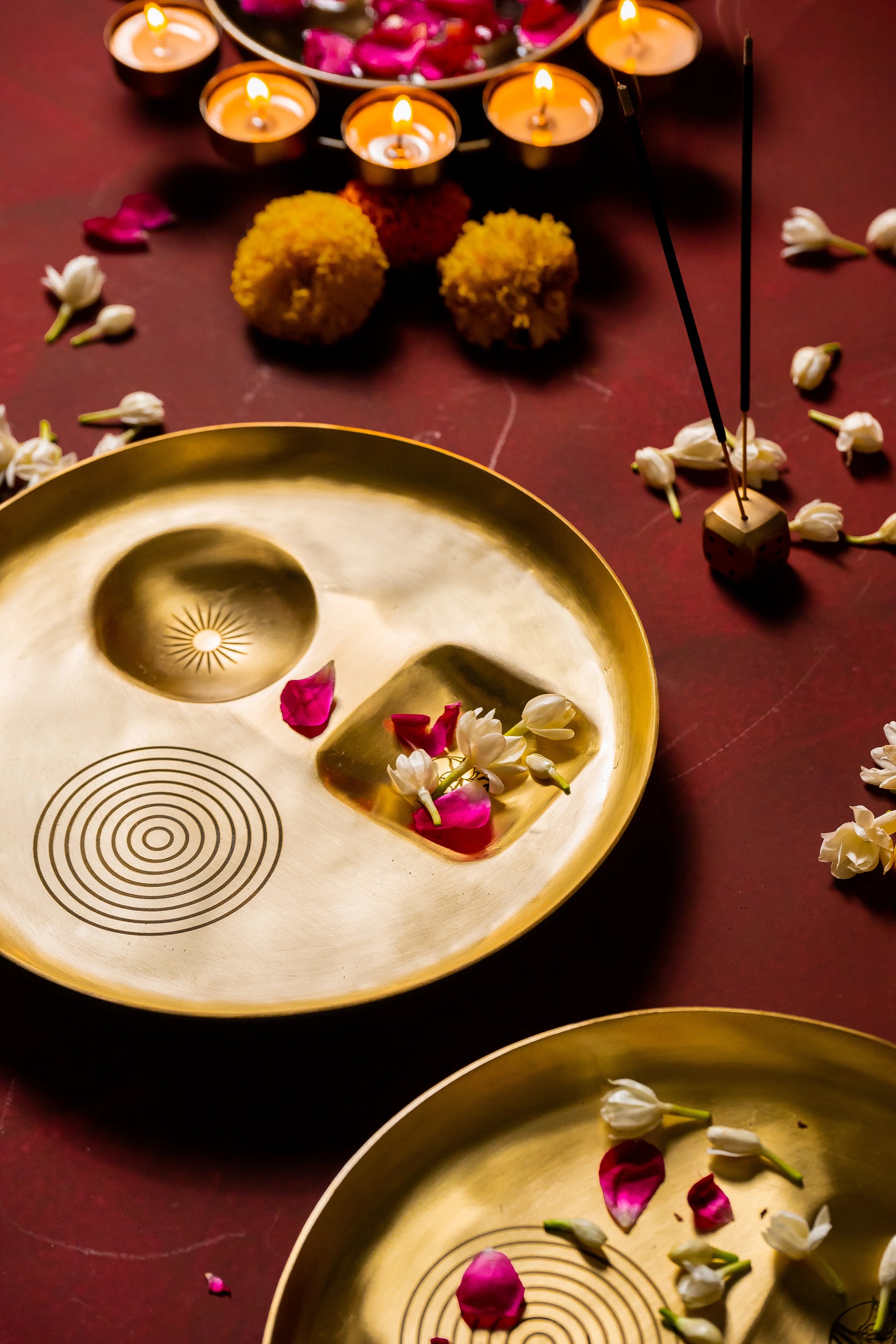 Prātah | The Dawn Ritual | Pooja Brass Thali & Bell